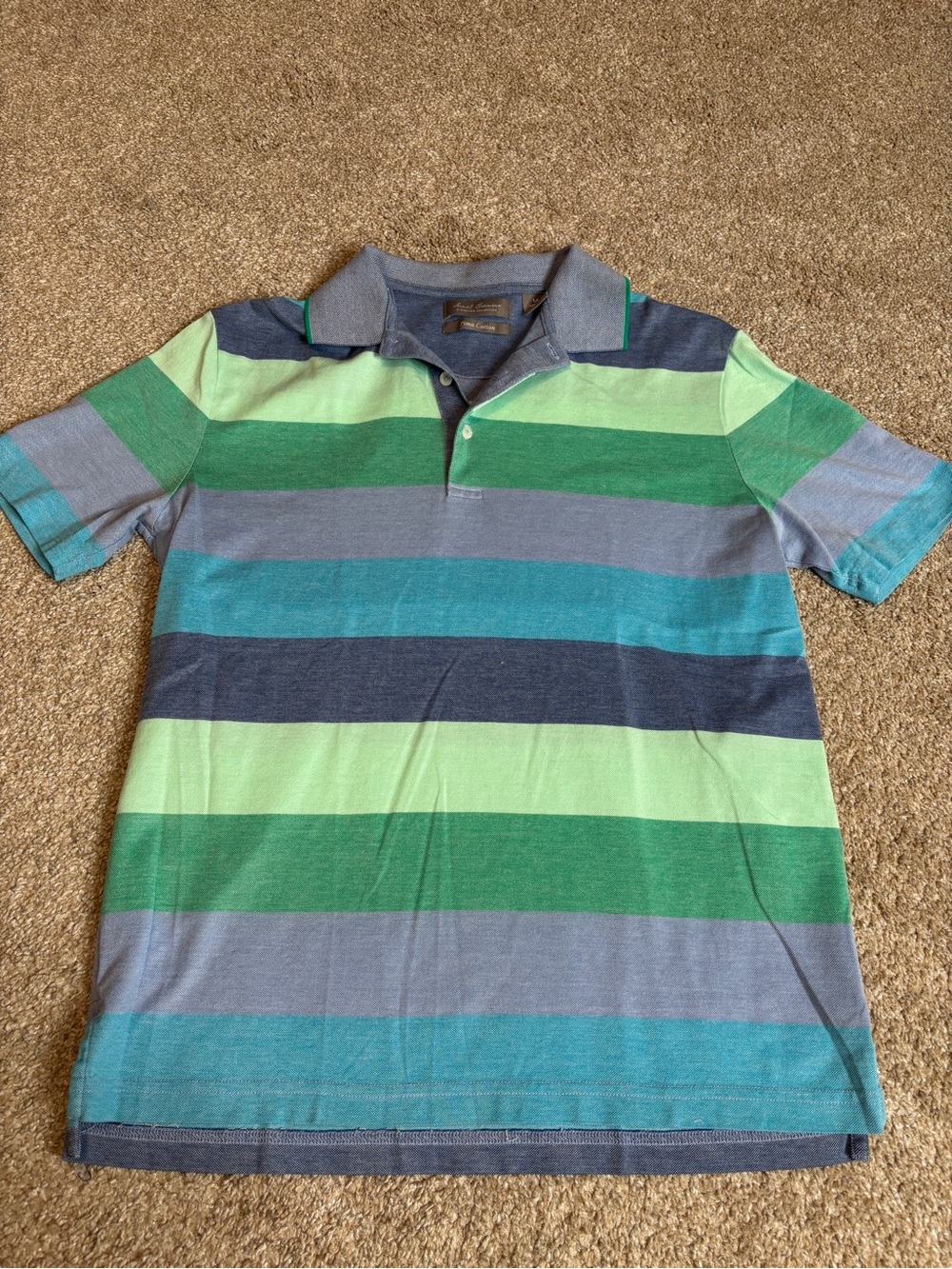 Daniel Cremieux Men's Striped Polo- 100% Pima Cotton